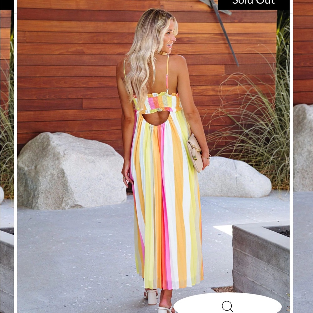 NEVER WORN PINK LIMONATA PLEATED MIDI DRESS - Picture 3 of 7